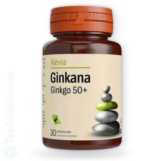 Ginkana 50+ Ginkgo biloba si ginseng batrani Alevia 30cp