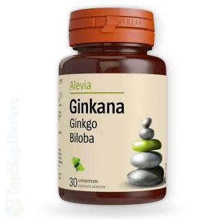 Ginkana Ginkgo Biloba 40mg pastile memorie antistres Alevia 30cps