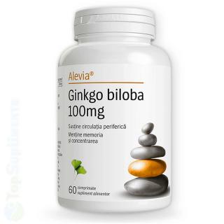 Ginkgo Biloba 100mg pastile memorie si circulatie Alevia 60cps
