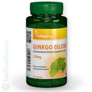 Ginkgo Biloba Forte 120mg pastile memorie Vitaking 60cps