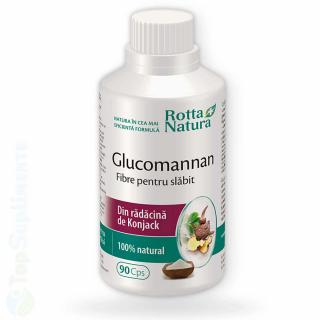 Glucomannan pastile cu fibre pentru slabit Rotta Natura 90cps