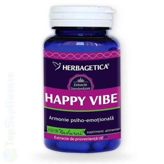 Happy Vibe pastile antistres si vitamine stres Herbagetica 60cp