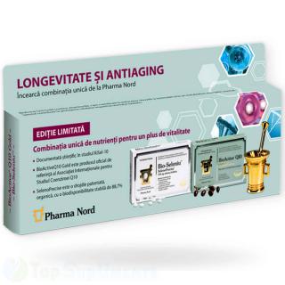 Kit Longevitate si Antiaging Pharma Nord Bio Active Q10 Gold si Seleno Precise