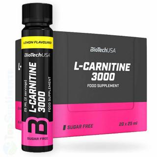 L Carnitina lichida 3000mg arzator de grasimi BioTech 20 fiole