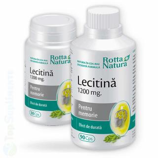 Lecitina 1200 mg pastile de memorie Rotta Natura 90+30cps