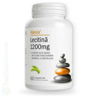 Lecitina 1200mg pastile de memorie si energie Alevia 60cps