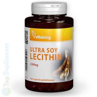 Lecitina Forte 1200mg pastile de memorie Vitaking 100cp