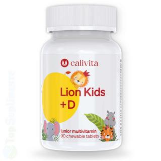 Lion Kids +D vitamine, minerale, vitamina D copii Calivita 90tab