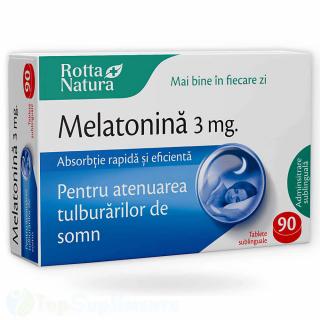Melatonina 3mg sublinguala pastile de somn Rotta Natura 90cp
