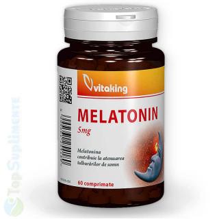 Melatonina 5mg pastile de somn si antistres Vitaking 60cps