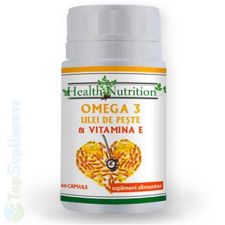 Omega 3 ulei de peste cu Vitamina E Health Nutrition 60cps