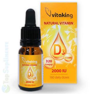Picaturi Vitamina D3-2000 10ml. 320picaturi Vitaking (imunitate, oase)