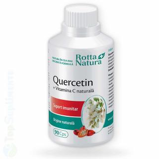 Quercetina si Vitamina C pastile imunitate Rotta Natura 90cps