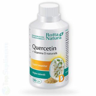 Quercetina si Vitamina D 90 pastile imunitate oase Rotta Natura