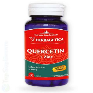 Quercetina si Zinc pastile imunitate Herbagetica 60cps