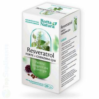 Resveratrol Forte si Coenzima Q10 capsule Rotta Natura 30cps