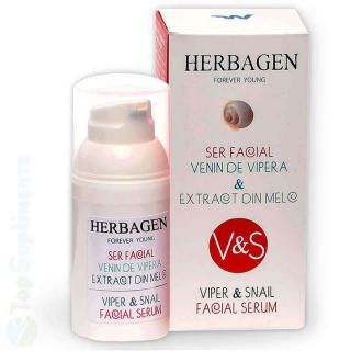 Ser facial cu venin vipera si extract melc Herbagen 30gr