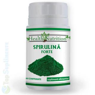 Spirulina Forte pastile detox si digestie Health Nutrition 60cps