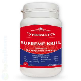 Supreme Ulei Krill Omega3 Forte 60cps. Herbagetica