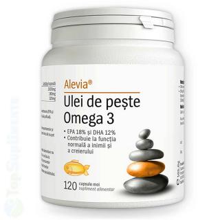Ulei de peste Omega 3 1000mg capsule Alevia 120 pastile