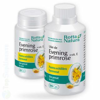 Ulei de primula luminita noptii + Vitamina E capsule Rotta 90+30