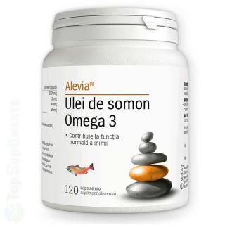 Ulei de somon Omega 3 1000mg capsule Alevia 120 pastile