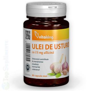 Ulei de usturoi 90 pastile imunitate, viermi intestinali Vitaking