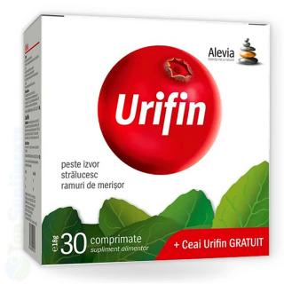 Urifin pastile si ceai infectii urinare Alevia 30cps+20pl