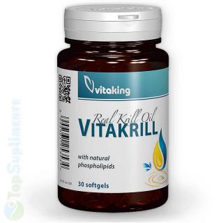 VitaKrill ulei Krill 30cps. Vitaking (colesterol, articulatii, inima, omega3)