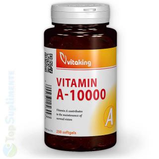 Vitamina A 10.000 pastile pentru ochi si vedere Vitaking 250cps