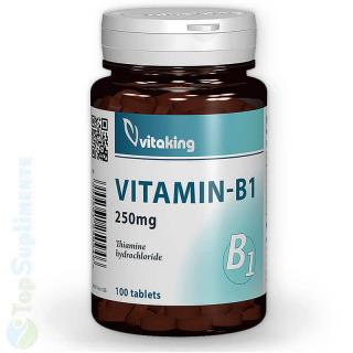 Vitamina B1 tiamina 250mg 100 pastile sistem nervos Vitaking