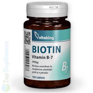 Vitamina B7 biotina pentru memorie piele par Vitaking 100cp