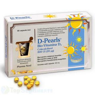 Vitamina D3 pastile D-Pearls Pharma Nord