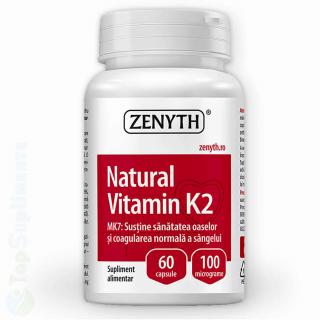 Vitamina K2 MK7 Naturala pastile oase, coagulare sange Zenyth