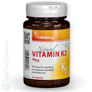 Vitamina K2 naturala 30cps. Vitaking (oase, sistem osos)