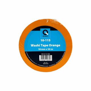 Banda mascare fina portocalie Washi, 18 mm x 50 m