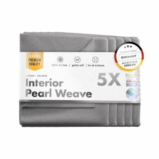 Interior Pearl Weave Towel - Laveta microfibra, 420GSM, gri, 40x40cm, set 5buc.