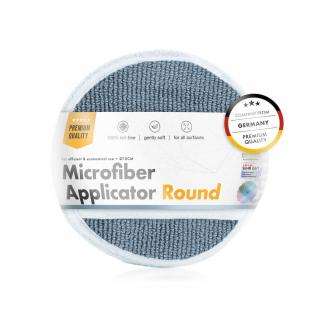 Round Microfiber Applicator with finger holder, aplicator microfibra