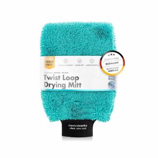 Twist Loop Drying Mitt, Manusa microfibra uscare,1600GSM, turcoaz