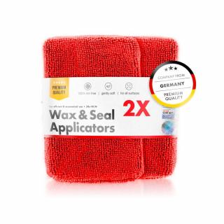 Wax and Seal Applicators, aplicator microfibra pentru ceara si sealant, rosu, pachet 2 buc.