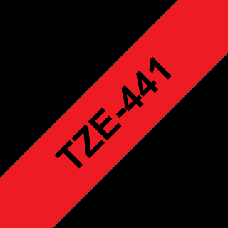 Brother TZ-441 P-TOUCH BLACK ON RED 18MM