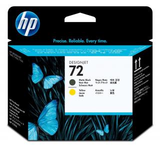 Cap de printare HP 72 (C9384A), negru mat si galben (Matte Black and Yellow), original, 130 ml