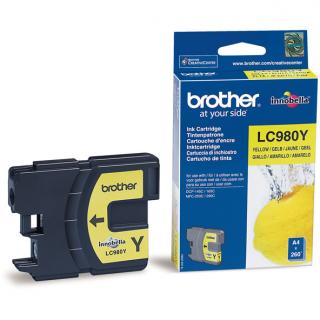 Cartus cerneala Brother LC980Y, galben (yellow), original, 260 pagini, 4.8 ml