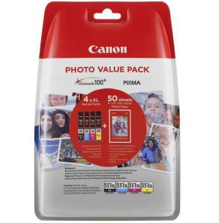 Cartus cerneala Canon CLI-551XL, color (CMYK), original, 660 pagini, 44 ml