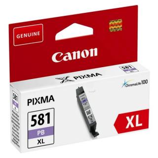 Cartus cerneala Canon CLI-581PB XL, albastru foto (photo blue), original, 474 pagini, 8.3 ml