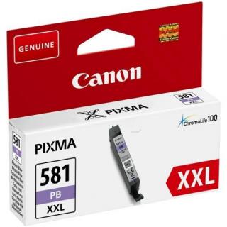 Cartus cerneala Canon CLI-581PB XXL, albastru foto (Photo Blue), original, 760 pagini, 11.7 ml