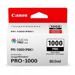 Cartus cerneala Canon PFI-1000PBK, negru foto (Photo Black), original, 80 ml