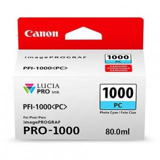 Cartus cerneala Canon PFI-1000PC, photo cyan (albastru foto), original, 80 ml