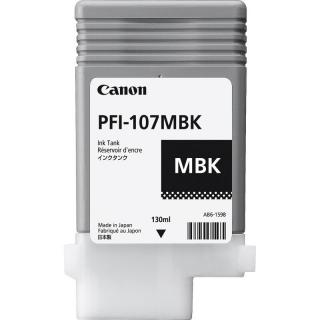 Cartus cerneala Canon PFI-107MBK, negru mat (Matte Black), original, 200 pagini, 130 ml