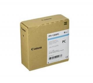 Cartus cerneala Canon PFI-1300, albastru foto (photo cyan), original, 330 ml